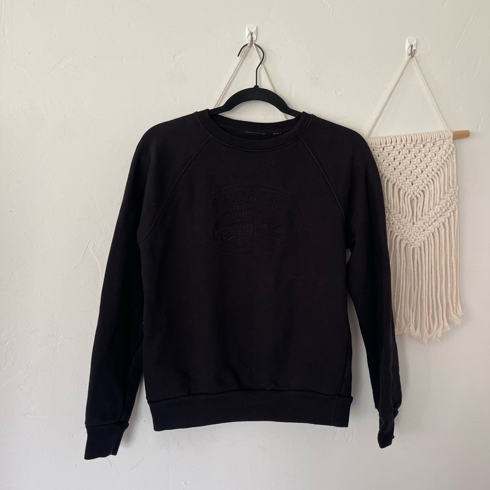 Lacoste black crewneck sweatshirt